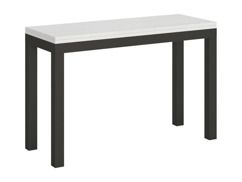 Extendable folding table 120x45/90 cm Everyday Double Ash White frame Anthracite KIUG75082