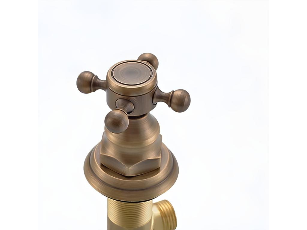 Antique-style deck-mounted basin mixer tap - Bronze AGHB38496