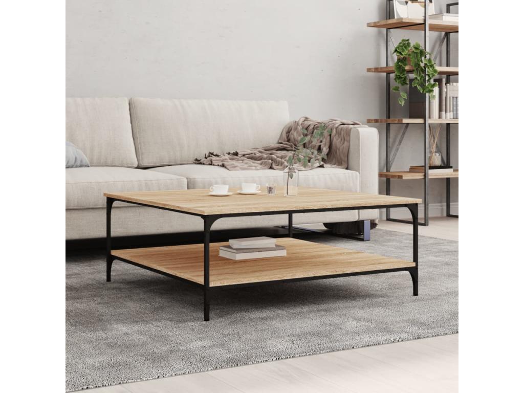 Luxameub oak coffee table 100x100x40 cm engineered wood JBKG92350