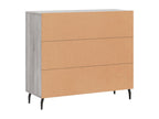 Luxameub grey sideboard 90x34x80 cm engineered wood KWAU06775