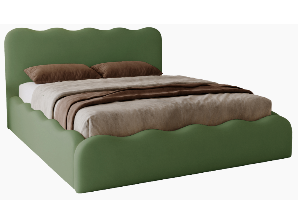 Luxameub Bed with Storage, Double Bed 200x200 cm, Luxameub Green Bed, Luxameub 10 ZPNV05364