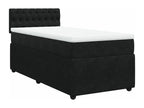 Luxameub bed base and mattress, black, 80x200 cm, velvet, SQZB92011