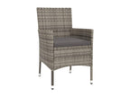 Luxameub 3-piece garden furniture set with grey poly rattan cushions GNIG43997