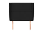 Headboard with wings, black, 103x23x118/128 cm, faux leather, KWTE77500