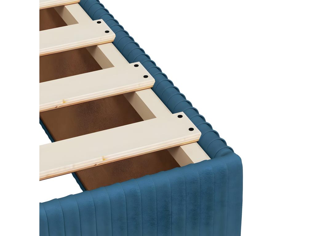 Blue velvet bed frame 80x200 cm JTCY27921