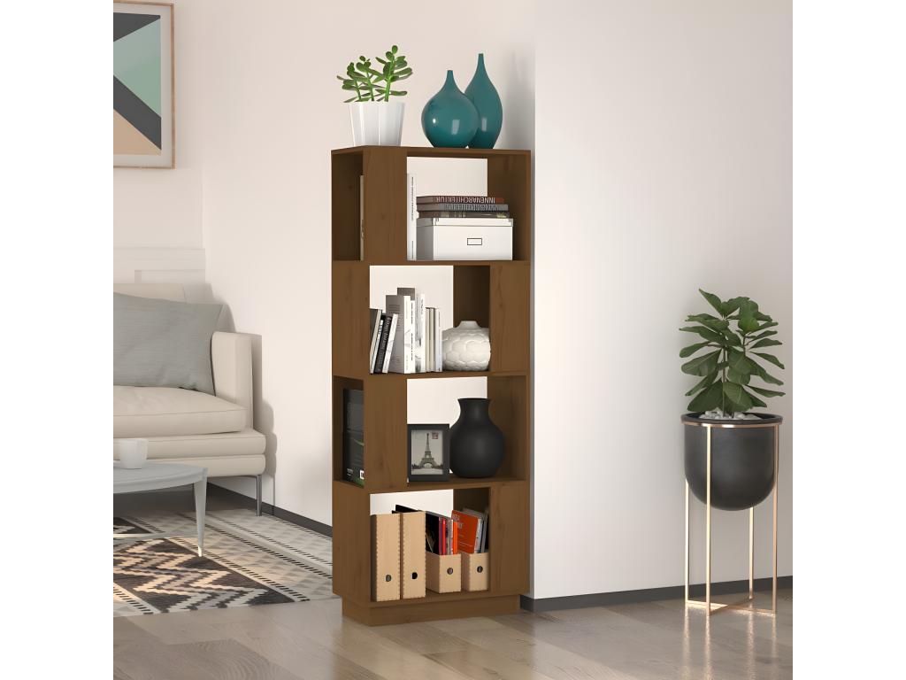 Honey Brown Bookshelf/Partition 51x25x132 cm Solid Pine ZZEE04885