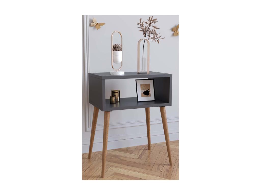 Cosymeub Boxspring Console Nightstand, Singol M Anthracite BUVH84311