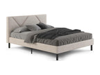 Cosymeub Double Bed Base for Bedroom Bedding by Bedroom Mattress Support Suitable for a 160x190 cm Mattress Beige JLAO35116