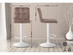 Bar stool - Velvet / White - Brown - Luxameub MTCE20523