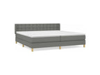 Luxameub bed base with mattress, Dark Grey 200x200 Fabric TQJV02604