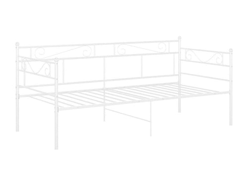 White metal sofa bed frame without mattress, 90x200 cm VRBL33792