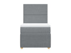 Luxameub bed base and mattress, light grey, 90x190 cm, fabric CBVS51932