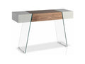 Modern console table in walnut and lacquer, Roma - Smoke color CDKQ36187
