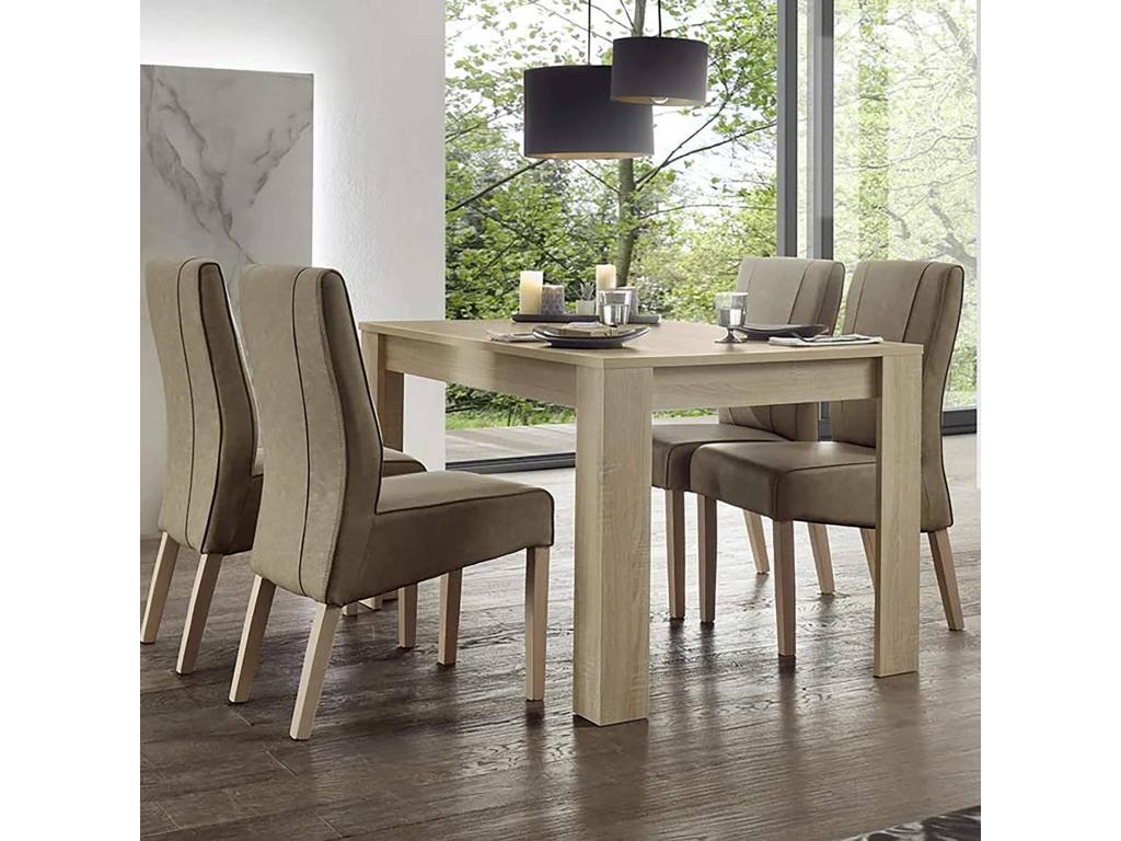 Luxameub Extendable Console Table with Extensions, Versatile Dining Table, Made in Italy, 137x90 h79 cm, Light Oak, JAUX74603