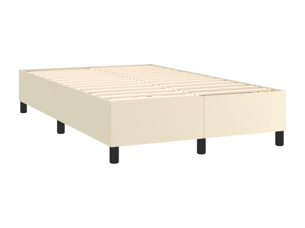 Cream upholstered bed base 120x200 cm Faux leather TMRW52258