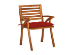 Garden chairs with cushions, set of 4, solid teak wood, AVUC83910