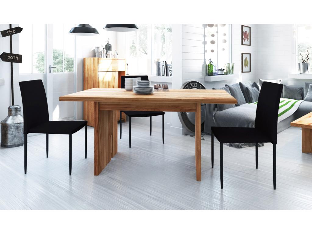 Luxameub - Dining table 90x120 in natural oiled beech heartwood HXFW06605