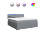 Luxameub bed base with light grey mattress 180x200cm Fabric VVAX61002