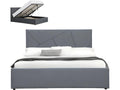 Luxameub velvet storage bed - Grey velvet - 160x200 cm RSQA45764