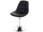 Luxameub-A60 dining chair, set of 2, black faux leather, ODGT38436