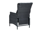 9-piece dining set with cushions, dark grey woven resin FVGC76912