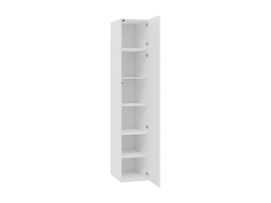 Luxameub 113 Closed Shelf - With MDF Doors - Laminate 244x45x56cm White DQCU23560