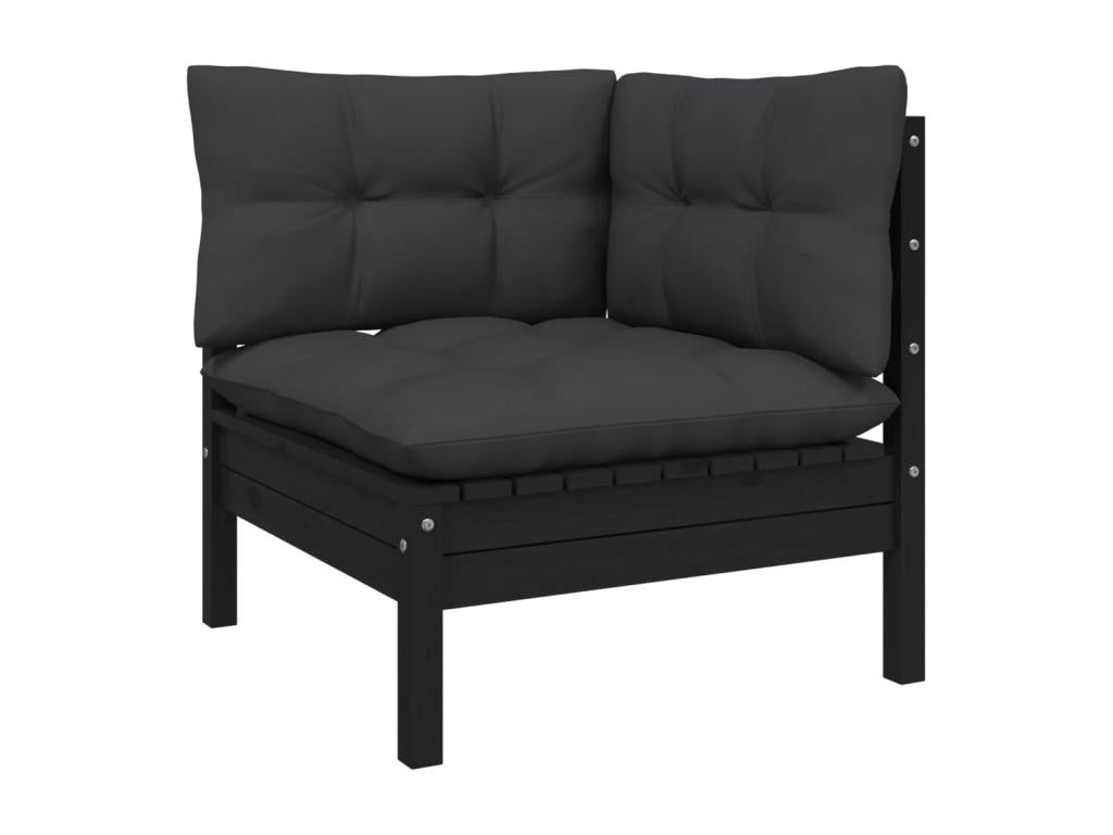 7-piece garden furniture set with cushions, solid pine wood, 4 MCYB07874