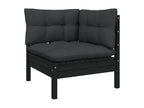 7-piece garden furniture set with cushions, solid pine wood, 4 MCYB07874