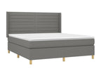 Luxameub bed base with LED mattress, dark grey, 160x200 cm, fabric LWUG63450