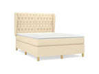 Luxameub bed base with cream mattress 140x190 cm, fabric WBDE28966