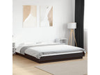 Black bed frame 160x200 engineered wood WJAE41526