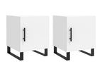 2-piece bedside tables, white, 40x40x50 cm, engineered wood, MYSQ93415