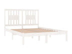 White Solid Wood Bed Frame 120x190 cm Small Double KCYX44231