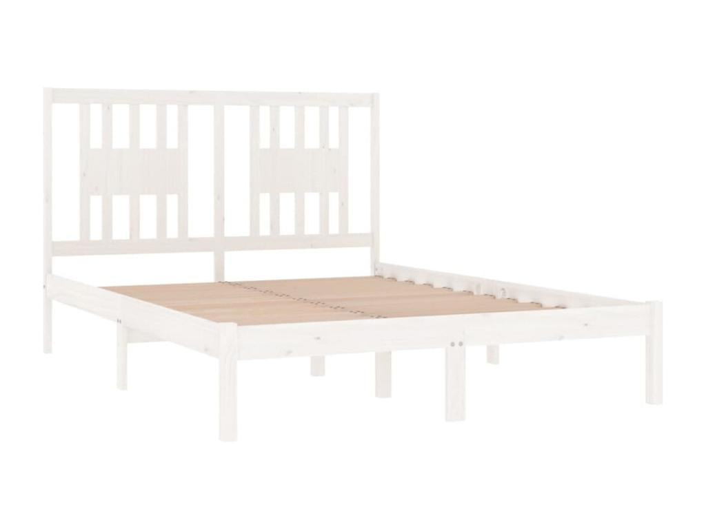 White Solid Wood Bed Frame 120x190 cm Small Double KCYX44231