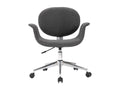 Grey Fabric Swivel Dining Chair HQCZ26893