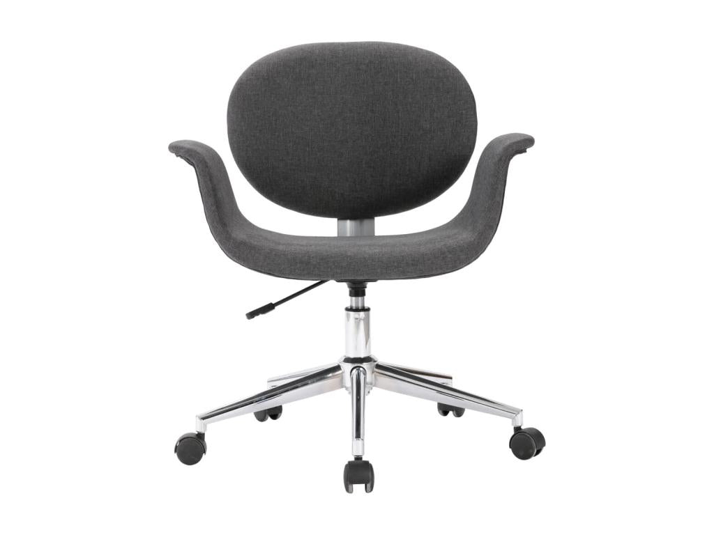 Grey Fabric Swivel Dining Chair HQCZ26893