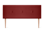 Luxameub Smooth Faux Leather Headboard with Buttons 135x105cm with Legs for 120/135cm Beds - Red GERI45516