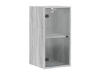 Luxameub wall cabinet with glass doors, grey, 35x37x68.5 cm, YACU47337