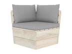 2-seater pallet garden sofa with cushions, spruce wood SKFM20545