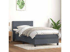 Luxameub bed base and dark grey 90x210 cm velvet mattress NBEQ10234