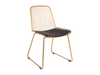 Set of 2 PENSACOLA Dining Chairs, Gold Metal, UQZQ90007