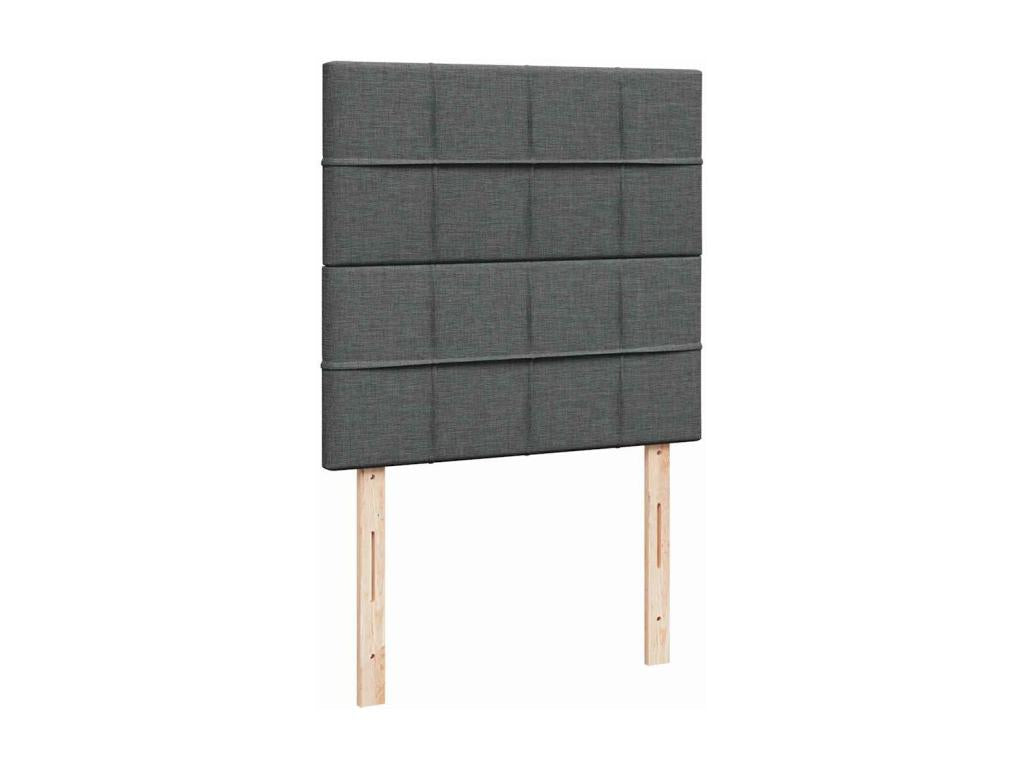 PINPAI bed frame with dark grey mattress 90x200 cm fabric NRKL98897