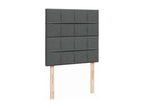 PINPAI bed frame with dark grey mattress 90x200 cm fabric NRKL98897