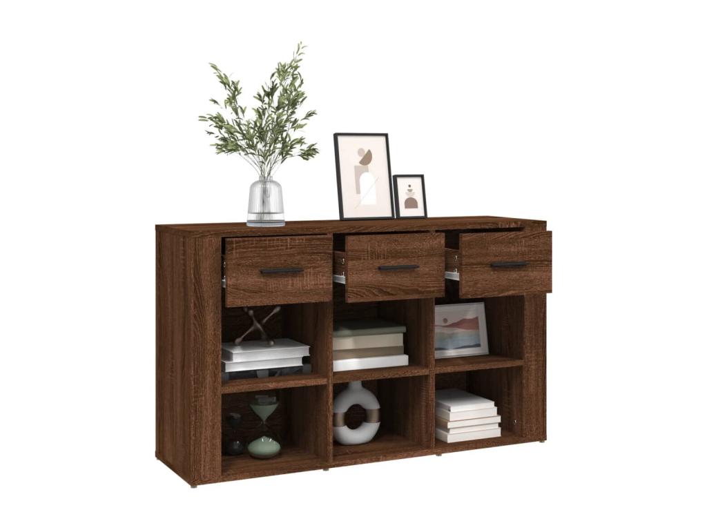 Brown Oak Buffet 100x30x59.5 cm Engineered Wood UGIA12702