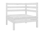 10-piece garden furniture set, white, solid pine wood, WTEF94010