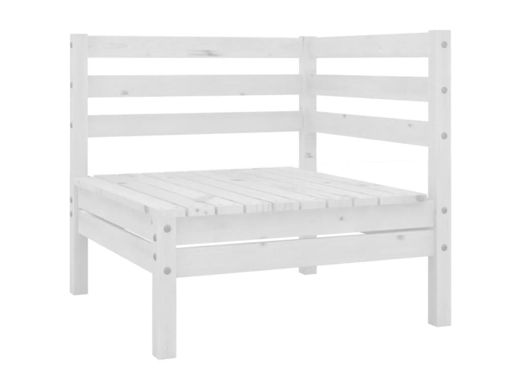 10-piece garden furniture set, white, solid pine wood, WTEF94010