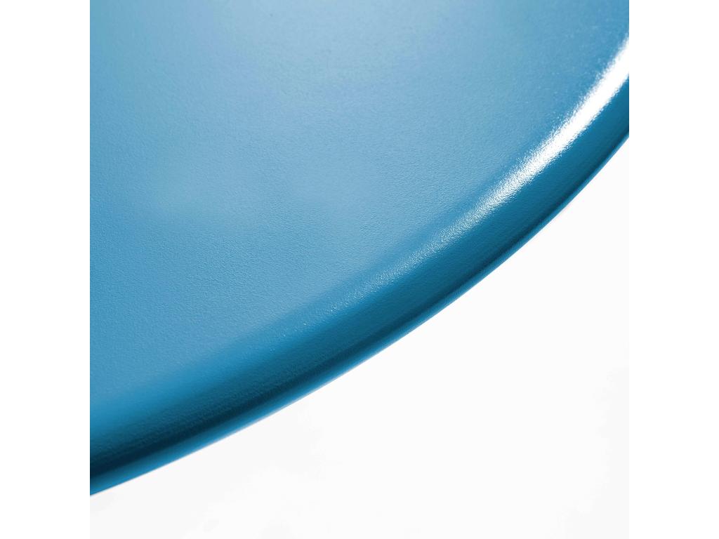 Luxameub OVIO29500 Round Blue Steel Garden Table