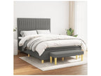 Cosymeub bed base with mattress, Dark Grey 140x190 Fabric EINV10332