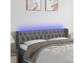 Dark Grey LED Headboard 147x16x78/88 cm Fabric JIWA92563