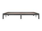 Grey bed frame, solid pine wood, 200x200 cm HDSP73955